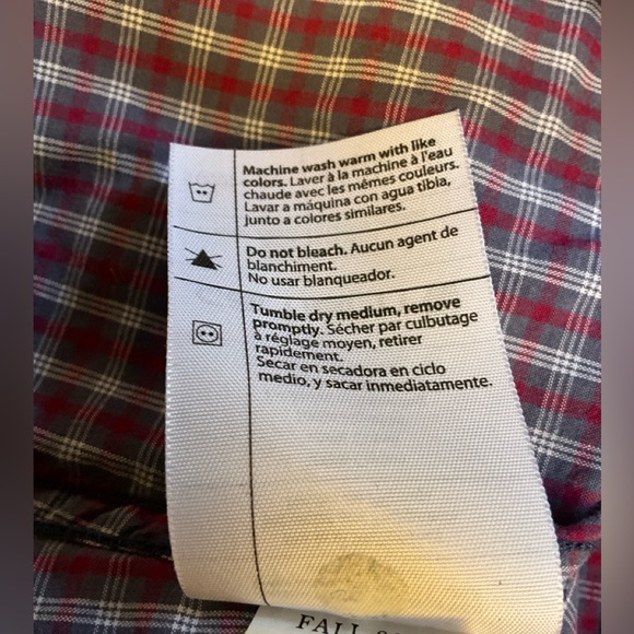 CARHARTT Pink Gray Ruffle Plaid Check Button Up Front Collared Shirt Size M - Picture 9 of 9